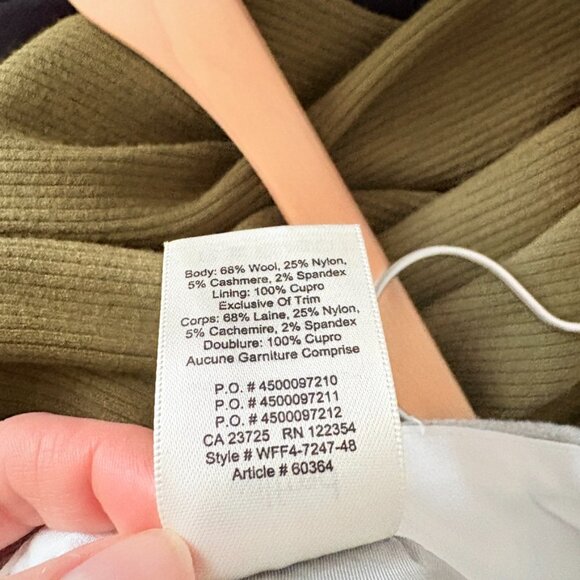 Aritzia Wilfred Essonne Wool Cashmere Mini Skirt Light Grey Size 4 - Picture 8 of 9